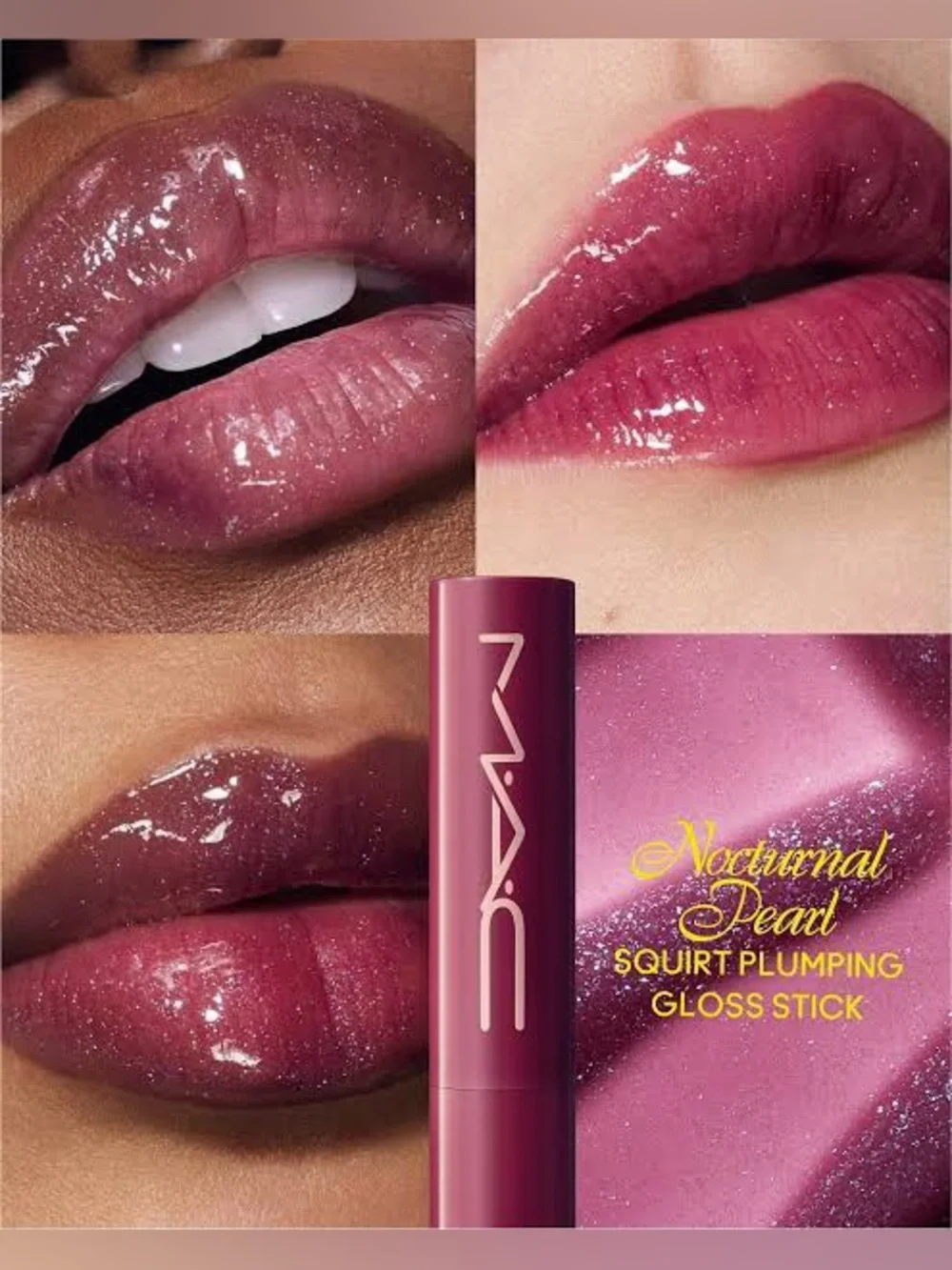 MAC Cosmetics Squirt Plumping Lip Gloss Stick Nocturnal Pearl NIB Lmt. Ed.